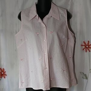 Signatures by Richard Malcolm, searsucker blouse